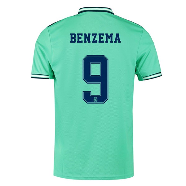 Camiseta Real Madrid NO.9 Benzema 3ª 2019 2020 Verde